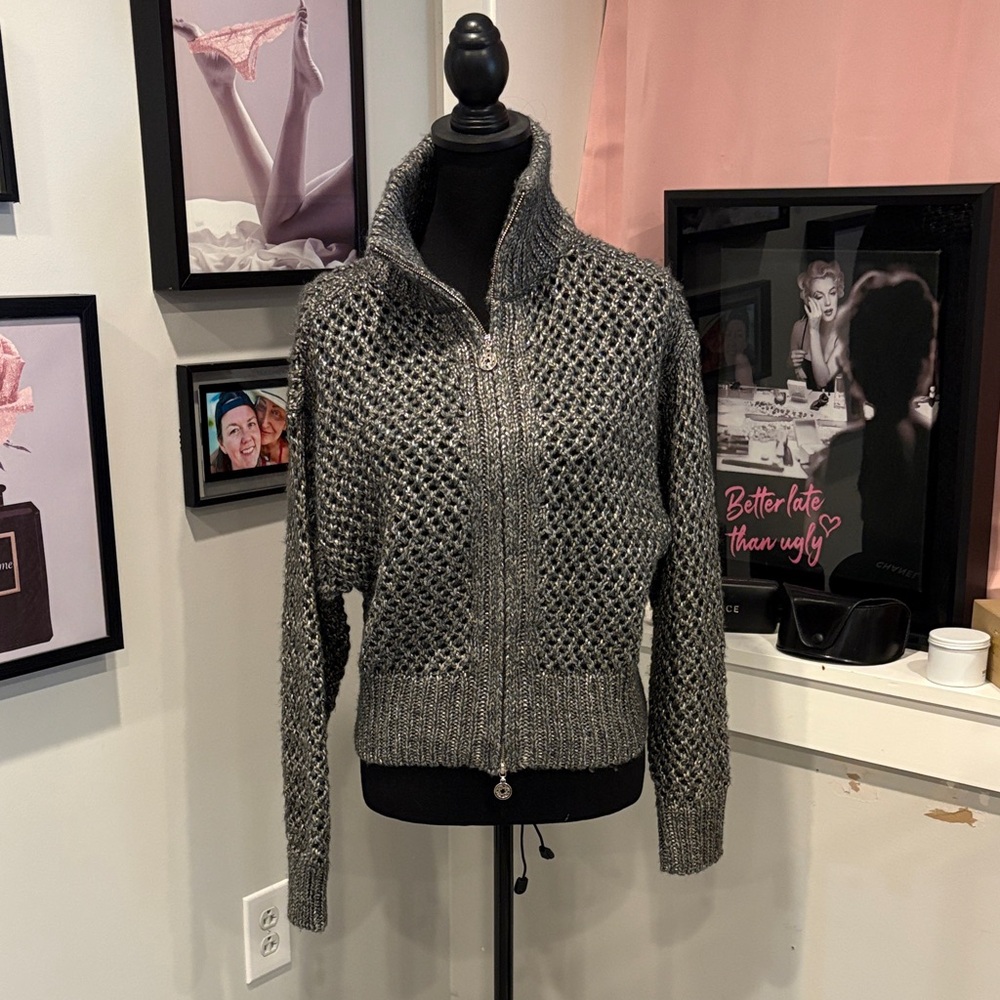 White House Black Market Gray Sweater Cardigan